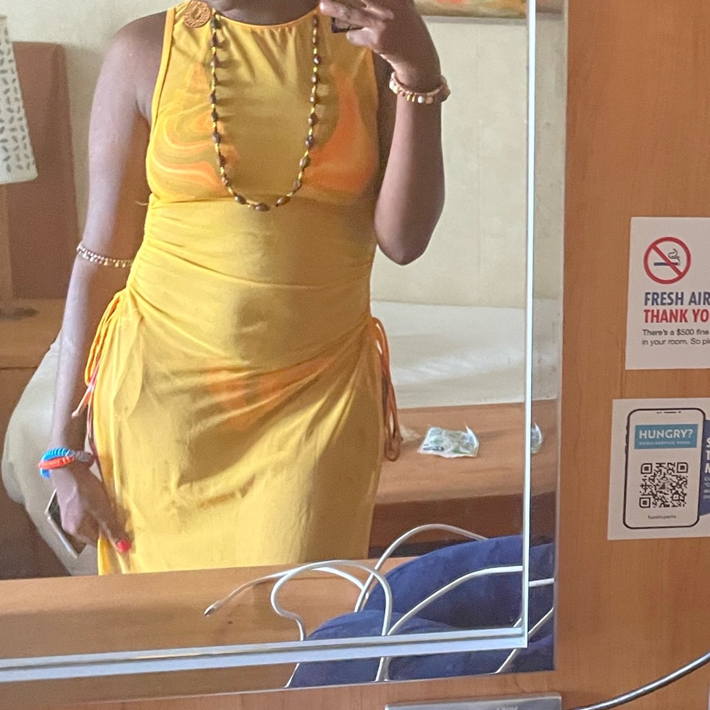 Yellow Cover Up Dress